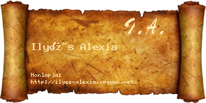 Ilyés Alexia névjegykártya